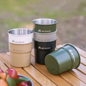 1 or 3X Party Camping Coffee Beer Stainless Steel Cup Drinking Mug Durable 300ml - Picture 1 of 17