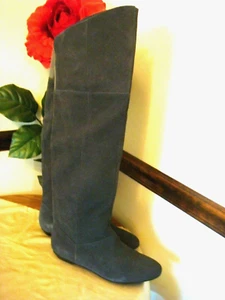 NEW  Chinese Laundry NITRO  Boots GREY Suede  Leather upper  size  9 1/2 - Picture 1 of 12