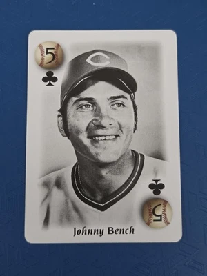 2000 U.S. Playing Card Co. All Century Team #5 CLUBS Johnny Bench Card 9H - Image 1 of 2