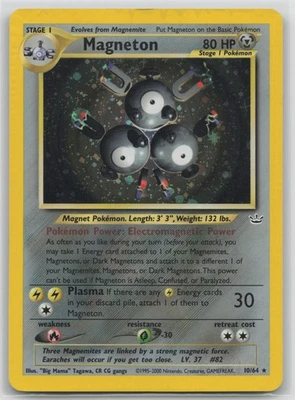 Magneton 10/64 Holo Unlimited DMG Neo Revelation Pokemon Card TCG  - Image 1 of 2