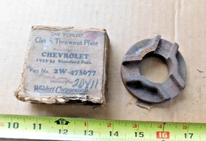 NEW CLUTCH THROWOUT PLATE FOR 1933-34 CHEVY CC DC STANDARD CARS CHEVROLET 1934 - Picture 1 of 2