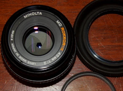 Minolta 45mm F2.0 Rokkor-X MD (Pancake)  MF Lens - Image 1 of 4
