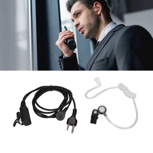 Acoustic Tube Earpiece Replacement 2 Pin Acoustic Tube Headset With Ptt For SPC - Zdjęcie 1 z 12