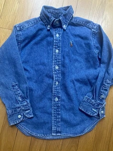 Ralph Lauren Polo Oxford Denim Short Size 6/7 - Picture 1 of 2