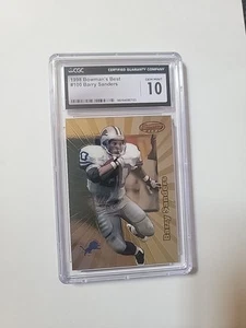1998 Bowman's Best Football Barry Sanders #100 - CGC 10 - BS226 - Picture 1 of 2