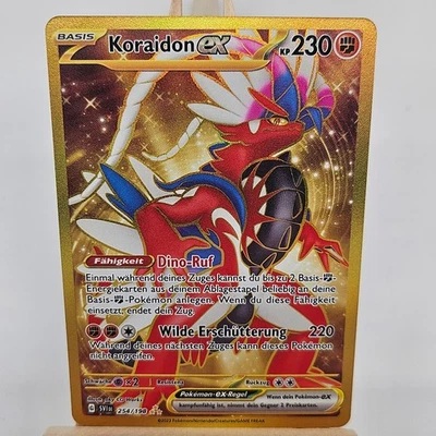 Pokemon Karte: Koraidon EX 254/198 GOLD Karmesin & Purpur Near Mint Deutsch - Bild 1 von 3