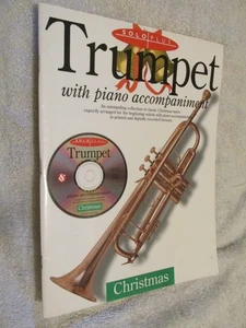 Solos de trompeta con acompañamiento de piano melodías clásicas de Navidad canciones CD y libro PB - Imagen 1 de 4
