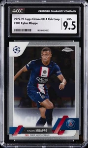 2022 TOPPS CHROME UEFA CLUB COMPETITIONS #100 KYLIAN MBAPPE CGC 9.5 - Picture 1 of 2