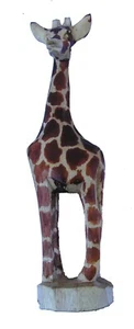 Beautiful Hand Carved African Giraffe in Jacaranda Wood. Free shipping! - Picture 1 of 3