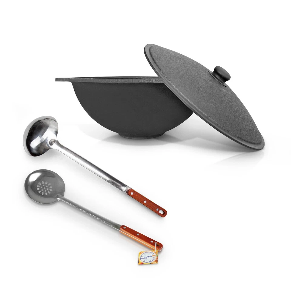 Set Kasan 12L Schaumlöffel Deckel aus Aluminium Schöpfkelle Kessel казан Kazan - Bild 1 von 1