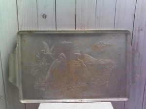 Admiration Products Corp N.Y. Hammered Aluminum Whooping Crane Tray - Picture 1 of 5