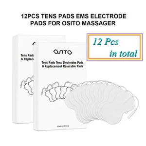 OSITO 12pcs Reusable TENS Electrode Gel Pads Suit for EMS TENS Massager Machine - Picture 1 of 7