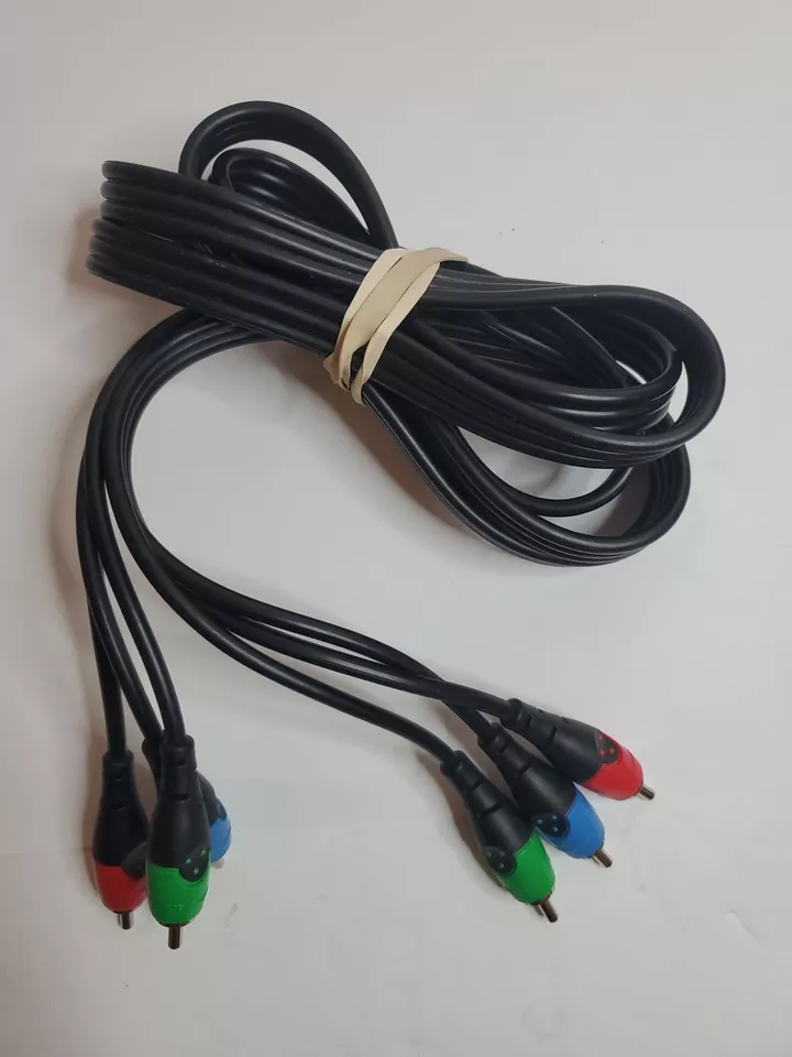 Radio Shack RCA Male To RCA Male Cable Red Blue Green Colors - Image 1 of 4