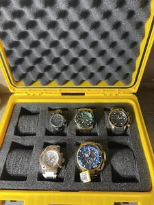 Invicta Men’s Watches Stauer With 8 Slot Case 6 Pc Set - Picture 1 of 17