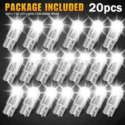 20X T10 194 168 W5W 2825 COB LED matrícula interior bombillas 6000K blanco Foto 1 de 4