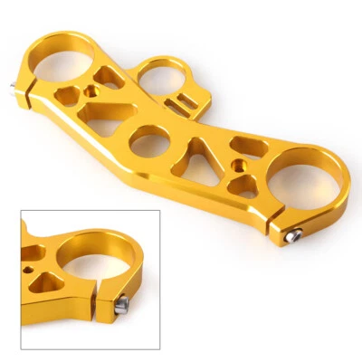 CNC Front Upper Triple Tree Top Clamp Fit For Yamaha YZF R6 2008 2009-2016 Gold - Image 1 of 4