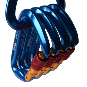Mosquetones de aluminio en forma de D para exteriores con tornillo de escalada en roca 30KN - Imagen 1 de 8