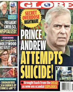 Globe Magazine March 9 2020 Prince Andrew Gwen Stefani Lori Loughlin - Imagen 1 de 3