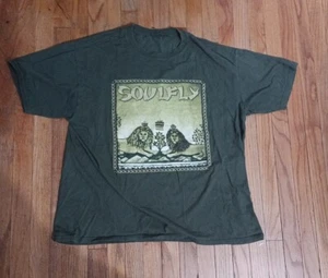 2002 Rare VTG Soulfly Tour 3 Album Rock Band Concert Sz 2xl Shirt Sepultra Retro - Picture 1 of 3