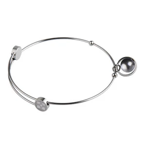 Ernstes Design Armreif Edelstahl A214 BLP mit Anhänger Perle Armband - Bild 1 von 3