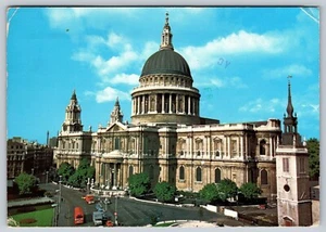 Saint Paul’s Cathedral, London, Vintage Post Card - Picture 1 of 2