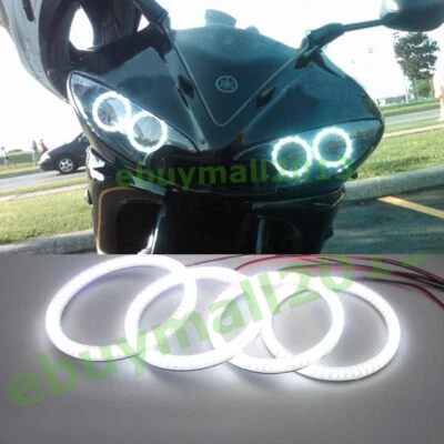 White Halo Ring for Yamaha YZF R6 R6S 2010 Demon Devil Angel Eye Lamp DRL Refit - Image 1 of 4