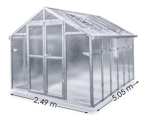 Gewächshaus Junior 5 Größe 2,49 x 5,05 m = 12,50 m² Nörpelglas - Bild 1 von 10