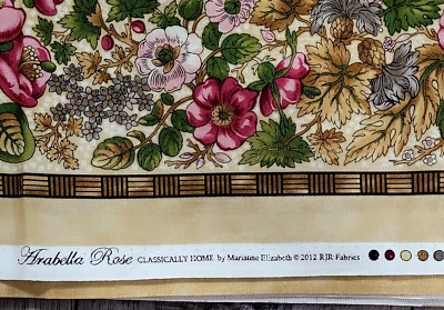 RJR Fabrics ARABELLA ROSE Marianne Elizabeth Quilt Floral Fabric 3yds - Image 1 of 3