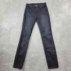 Hudson Barbara Super Skinny Jeans Womens 26 Black Coating Studded Fits 26X30