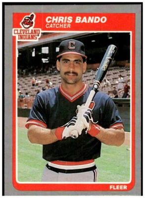 1985 Fleer #438 Chris Bando NM - Image 1 of 2