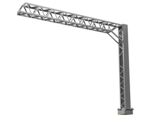 SERIES 2 - Two Track Cantilever Mast (130mm Arm for Platforms) OHLE Kit - OO Gau - Picture 1 of 1