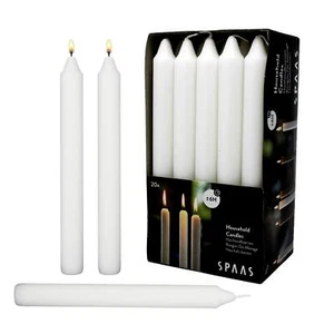 White Dinner Table Candles 7 Inch Tall Dripless Smokeless Unscented For Candlest - Picture 1 of 7