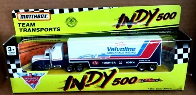 1990 Matchbox 75th Indy 500 Team Valvoline / Galles-KRACO Car Transporter  - Image 1 of 4