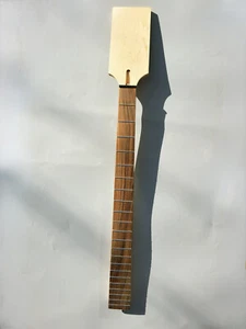 Cabeza de paleta grande mástil de guitarra de arce 22 trastes 30 pulgadas sin perno de incrustación en el talón - Imagen 1 de 7
