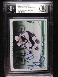 2014/15 Upper Deck Hockey Heroes #HH71 Vincent Lecavalier Signed Beckett AUTO - Picture 1 of 5