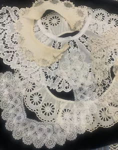 Asst. Antique Victorian Handmade French Italian Belgium Irish LACE COLLARS RARE - Picture 1 of 12
