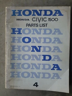 Genuine parts book version 4 for HONDA 1500 CIVIC, 1975. - image 1 of 4