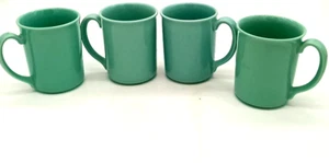 Vintage Corning Ware Aqua Seafoam Green Set of 4 Coffee Mugs USA - Picture 1 of 6