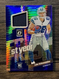 2023 DONRUSS OPTIC 1ST YEAR ROOKIE PATCH BLUE HYPER Luke Schoonmaker - Picture 1 of 1
