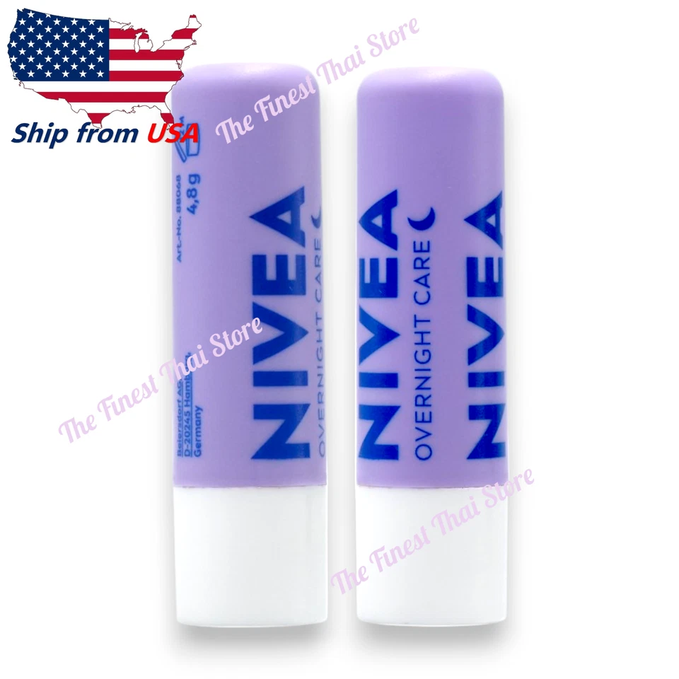 Nivea Lip Overnight Care  Lip Balm with Lavender Essential Oil pack of 2 pieces - Image 1 of 1