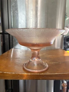 Fenton 75th Ann. Rosa Velva Indecent Stretch Glas Rose Sockel Schale Vintage - Bild 1 von 5