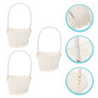 Miniature Gift Baskets with Handles - White Woven (Pack of 3)