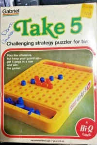 1977 Strategy Puzzle Game For Two - Take 5 By Gabriel - A Hi-Q Game - Foto 1 di 3