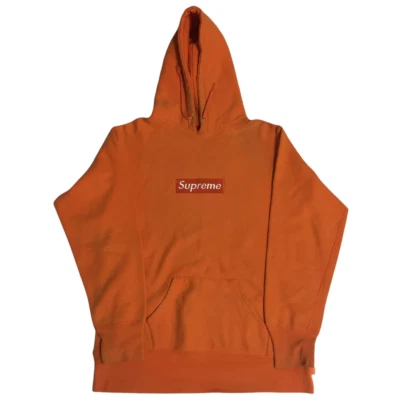Supreme Box Logo Hoodie Orange Extra Large XL - Image 1 of 4