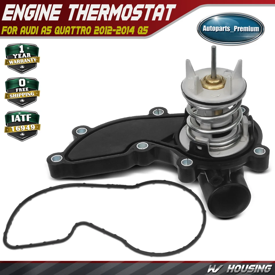恒温器外壳总成带密封适用于奥迪 A5 Quattro 2012-2014 Q5 13-17 3.0L — 第 1/4 张图片