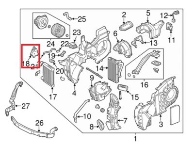 HYUNDAI SANTA FE TM/RHD ACTUATOR-TEMP 2018 GENUINE HYUNDAI — 第 1/2 张图片