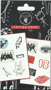 5 SECONDS OF SUMMER tattoo pack 2014 OFFICIAL merch TATTOO PACK new SEALED 5SOS - Picture 1 of 3