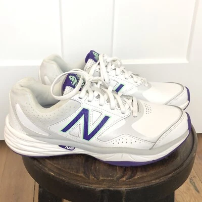 Zapatos de entrenamiento New Balance 824 para mujer WX824WV1 blanco púrpura talla 8,5 Foto 1 de 4