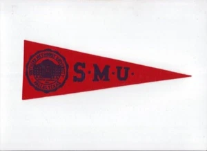 Vintage College Pennant SMU University Felt Banner Flag Mini 10 Inch - Picture 1 of 1