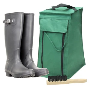 Wellington Welly Muddy Boot Bag Storage For Hunting Fishing Camping & Free Brush - Picture 1 of 2